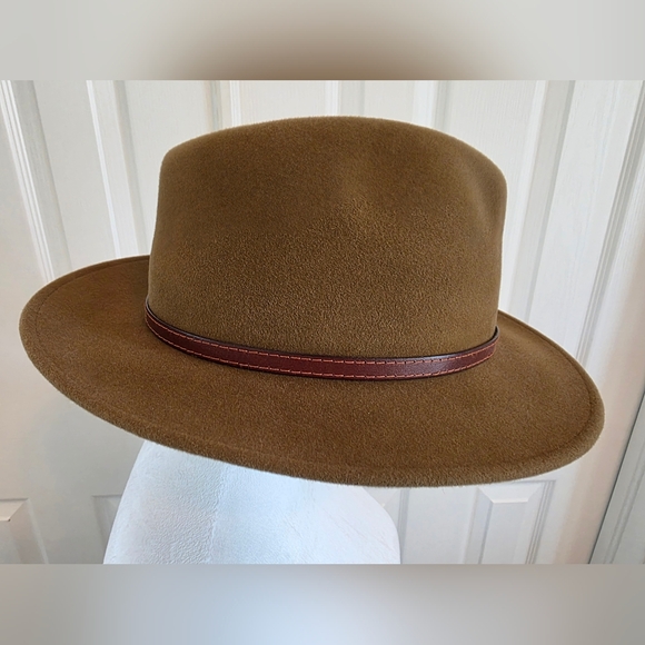 Vintage Paul Stuart 100% Beaver Fur Felt Fedora Hat Made In Italy - Picture 3 of 14